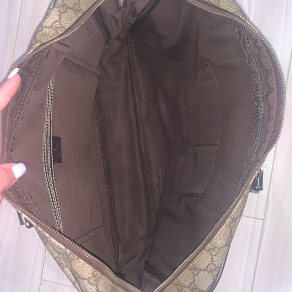 Gucci Monogram Canvas Briefcase Bag with Lock and Key - Picture 4 of 11